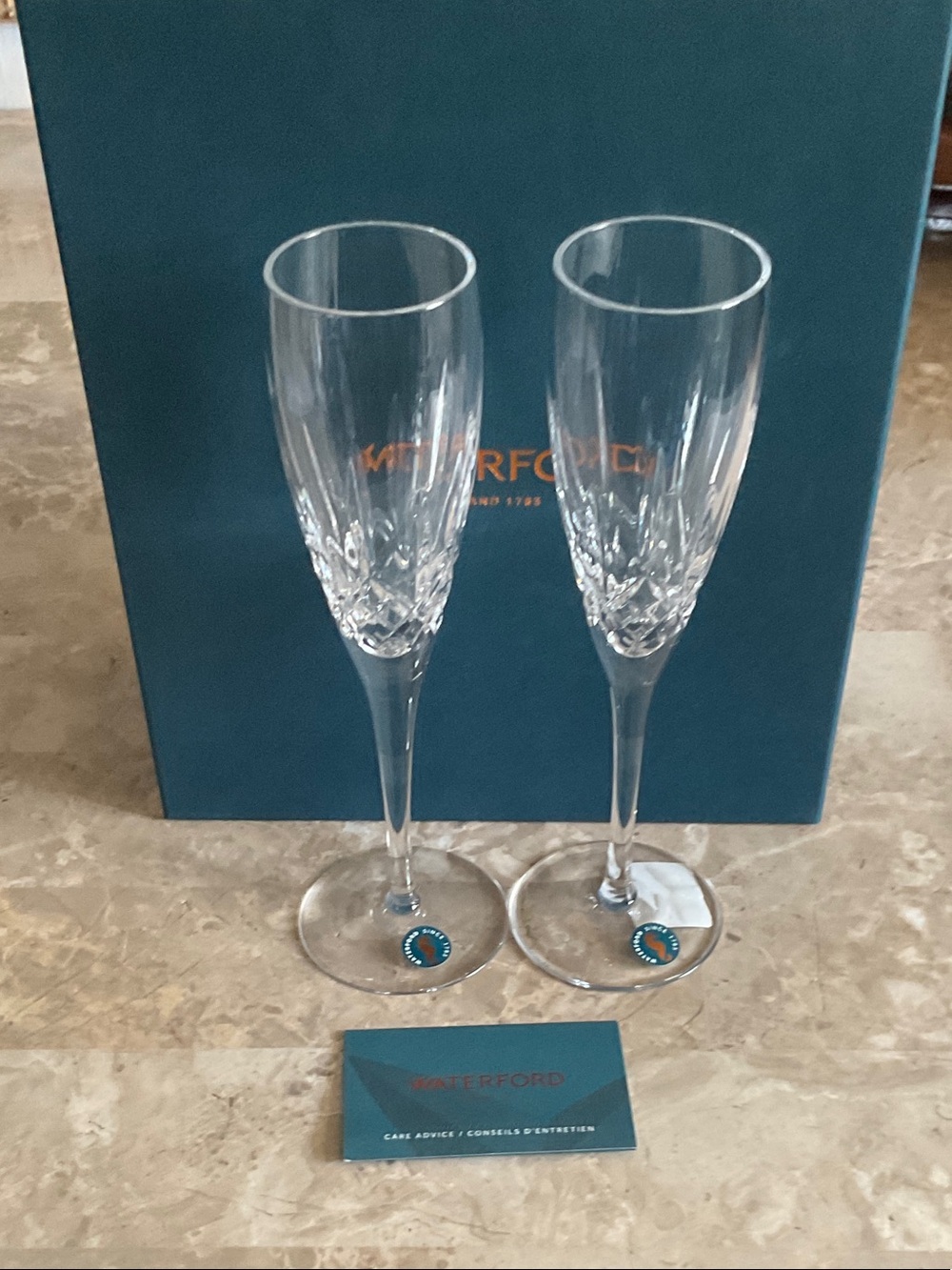 WATERFORD LISMORE NOUVEAU Champagne Flutes
